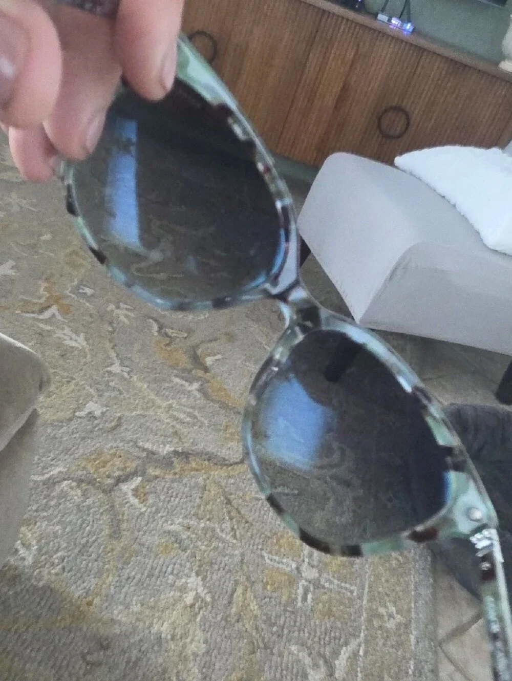 Coach Women's Green Tortoiseshell Sunglasses